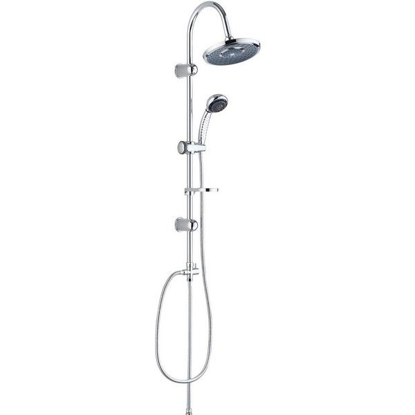 Eisl Duschsystem SOMMERREGEN, Höhe 102 cm, bis zu 50% Wasserersparnis, Duschsystem mit Regendusche ohne Armatur