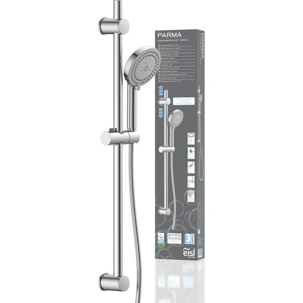 Eisl Stangenbrause-Set, Höhe 72,5 cm, 8 Strahlart(en), Duschkopf mit Schlauch und Halterung, Handbrause mit 8 Funktionen