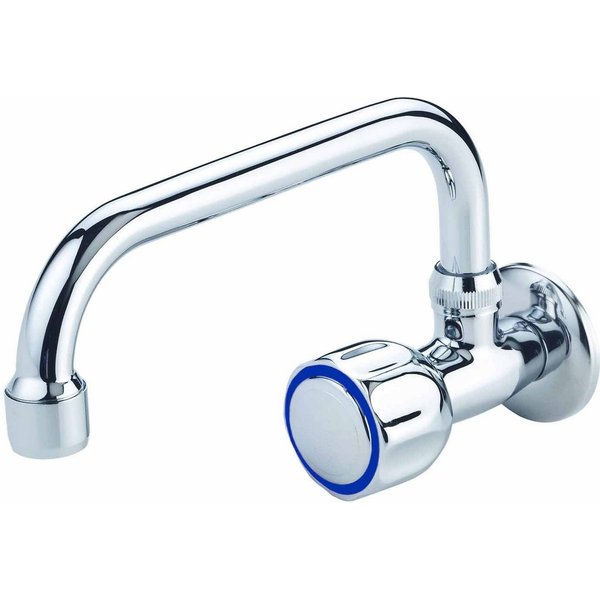 Eisl Waschtischarmatur Standard Kaltwasser Wand-Ventil, Wandarmatur, Haubengriff, verchromt