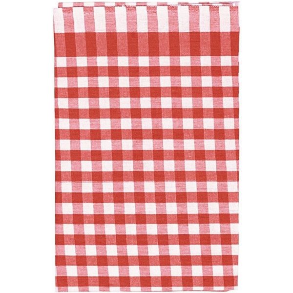 EK Germany Geschirrtuch Geschirrtuch "Karo-Design" Baumwolle 50x70 cm rot, (1-tlg)