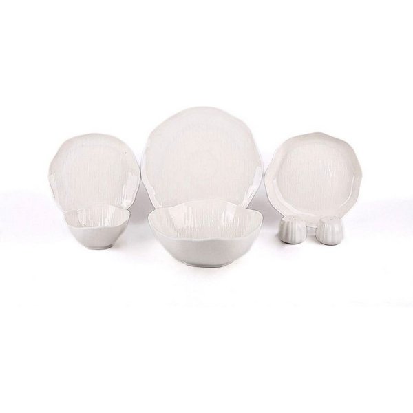 EKA Geschirr-Set Cermico White Geschirr Set (27-tlg), Porzellan