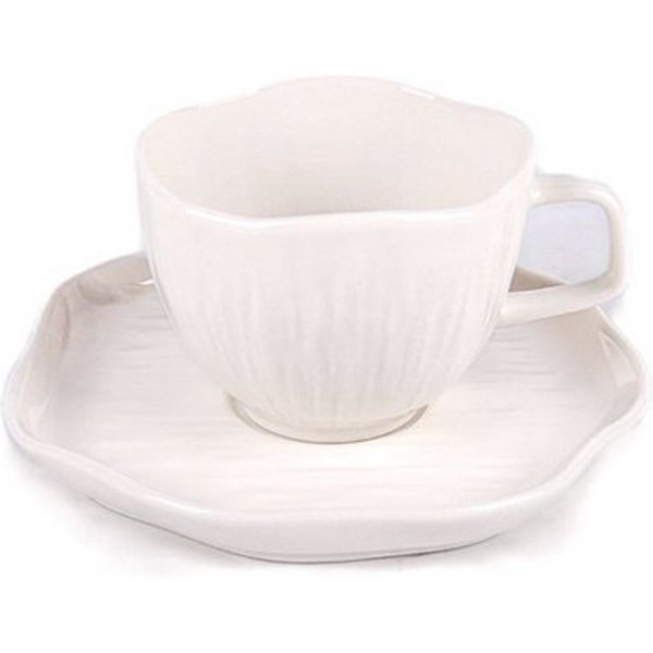EKA Kaffeeservice Cermico White Mokka-Set (12-tlg), Porzellan