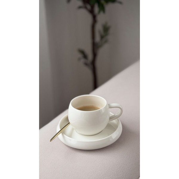 EKA Kaffeeservice Chubby Kaffee Tassen Set (12-tlg), Porzellan