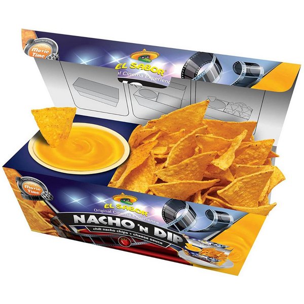 EL Sabor Knabberei, El Sabor Nacho n Dip Cheese Chili Nachos mit Cheese Dip 175g