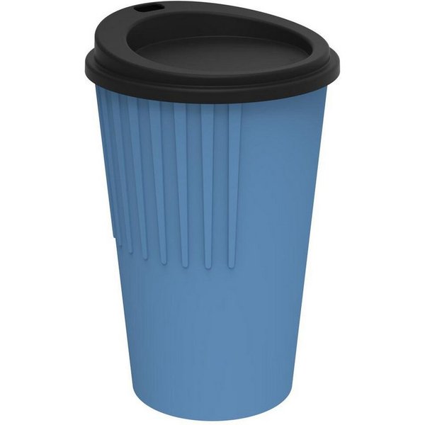 elasto Coffee-to-go-Becher Langlebiger Kaffeebecher 300 ml mit Deckel, Made in Germany, Spülmaschinenfest, Robust, 100% recyclebar, Teebecher