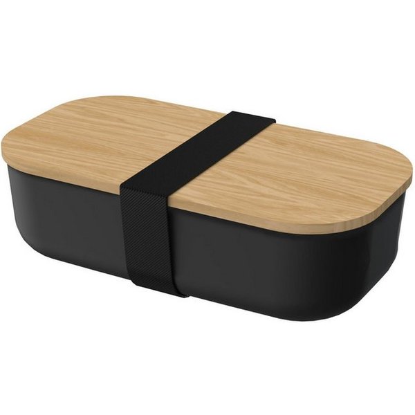elasto Lunchbox Brotdose "Beech" 1300 ml mit Elastikband schwarz
