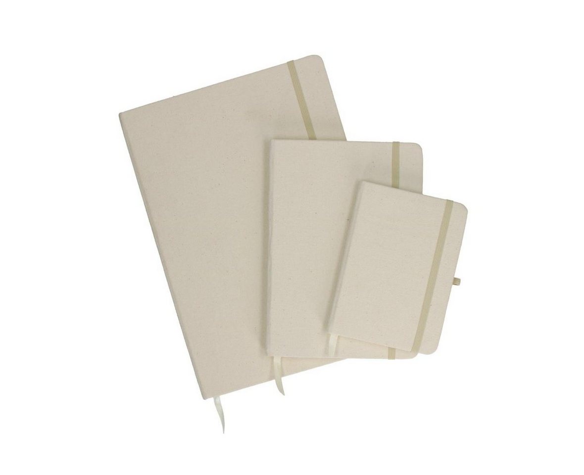 elasto Notizbuch Kariertes Polyester-Notizbuch "Cotton" A4 natur – Bild 2 von 5
