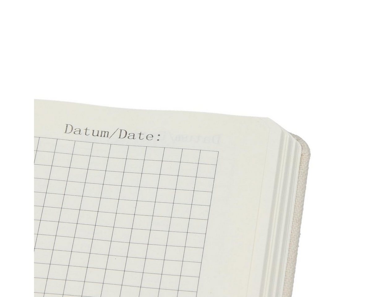 elasto Notizbuch Kariertes Polyester-Notizbuch "Cotton" A4 natur – Bild 4 von 5