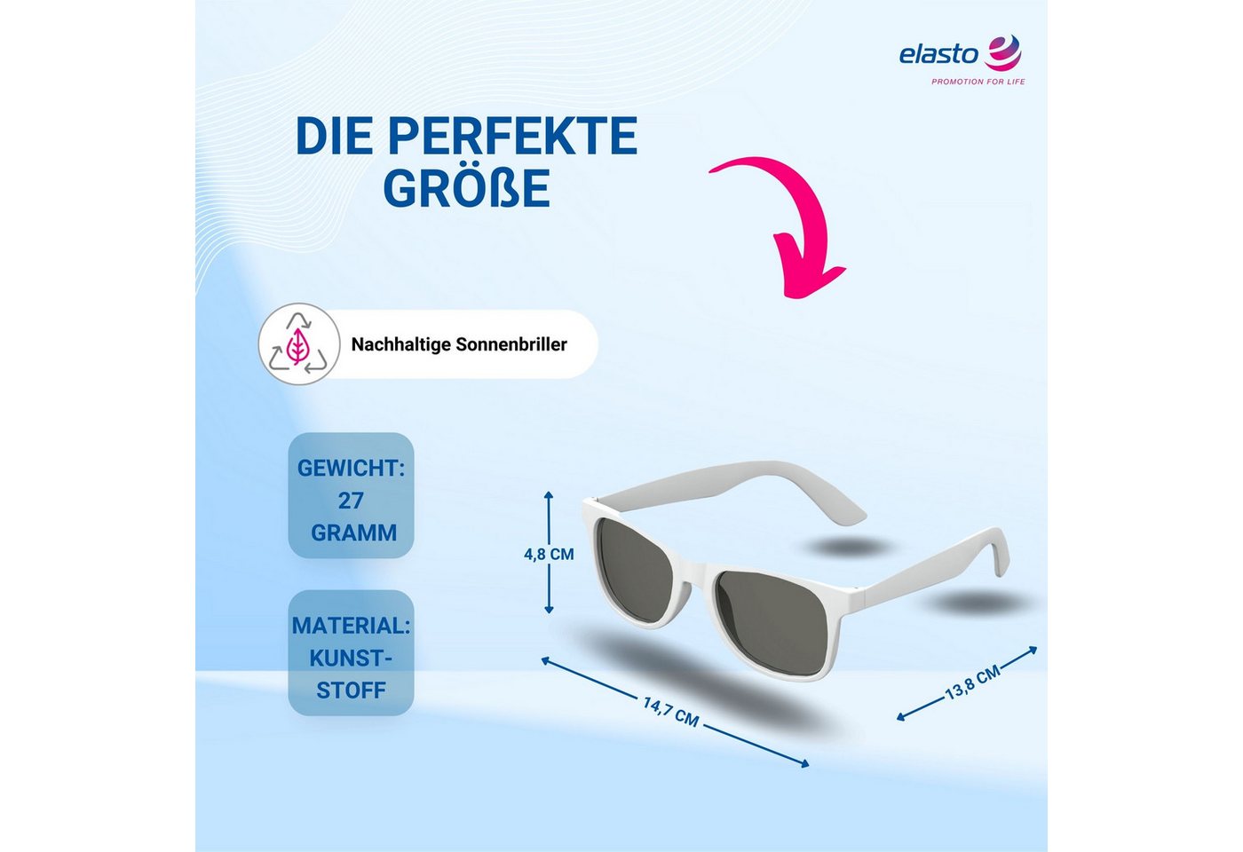 elasto Sonnenbrille BEACH Brille mit UV400 Schutz perfekt für den Sommer – Bild 3 von 5