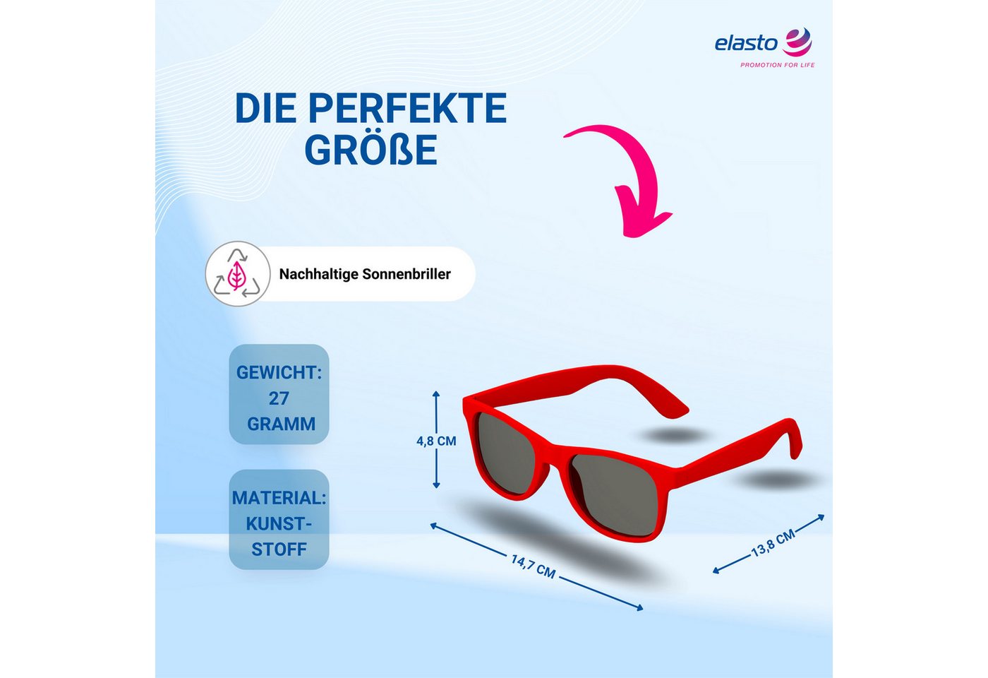 elasto Sonnenbrille BEACH Brille mit UV400 Schutz perfekt für den Sommer – Bild 3 von 5