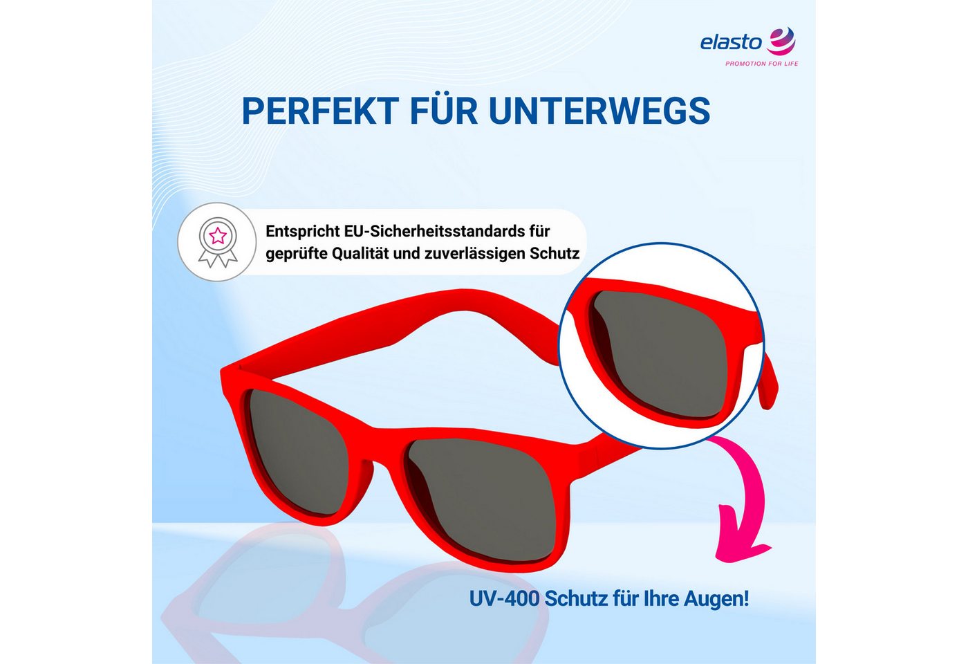 elasto Sonnenbrille BEACH Brille mit UV400 Schutz perfekt für den Sommer – Bild 4 von 5
