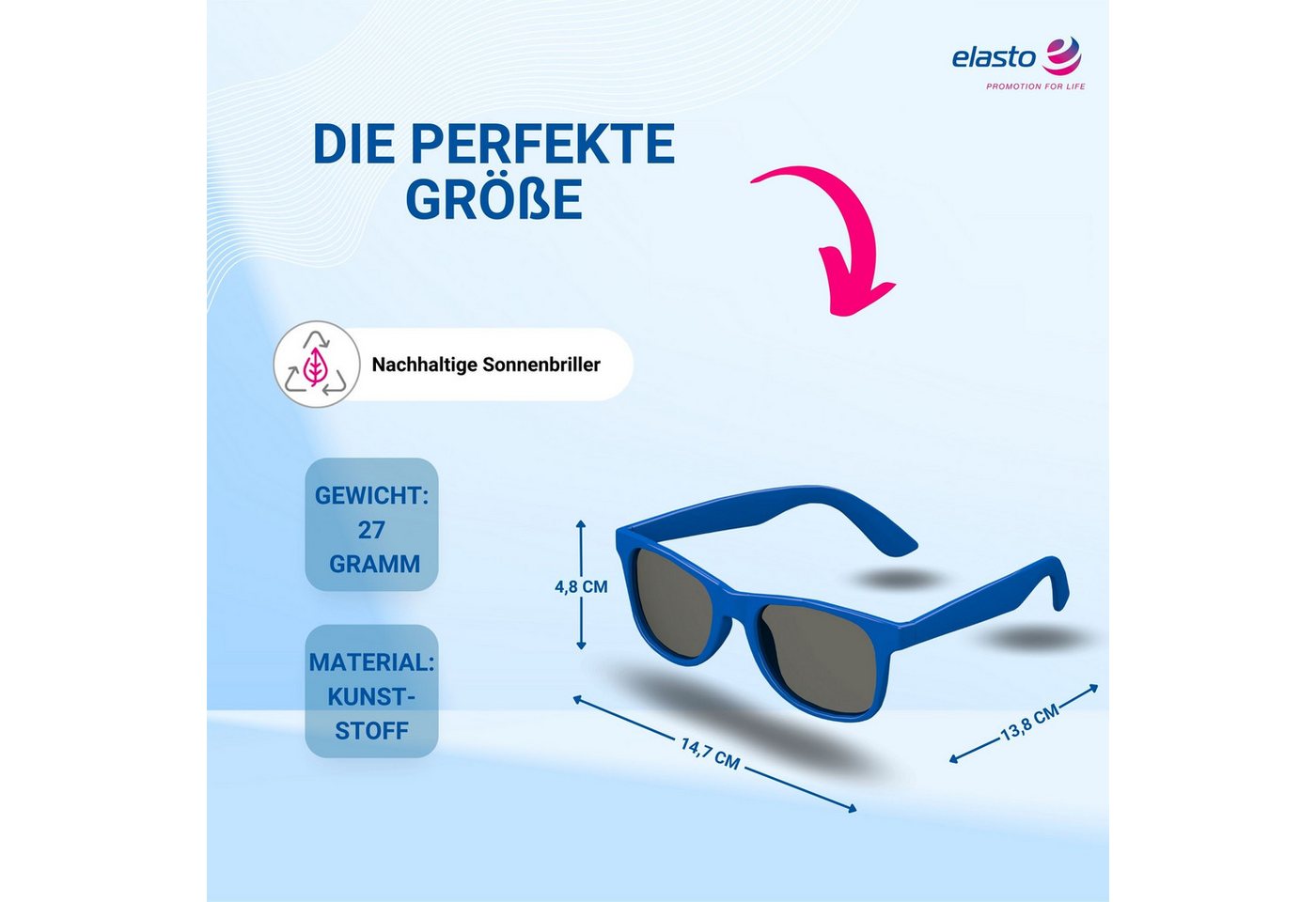 elasto Sonnenbrille BEACH Brille mit UV400 Schutz perfekt für den Sommer – Bild 3 von 5