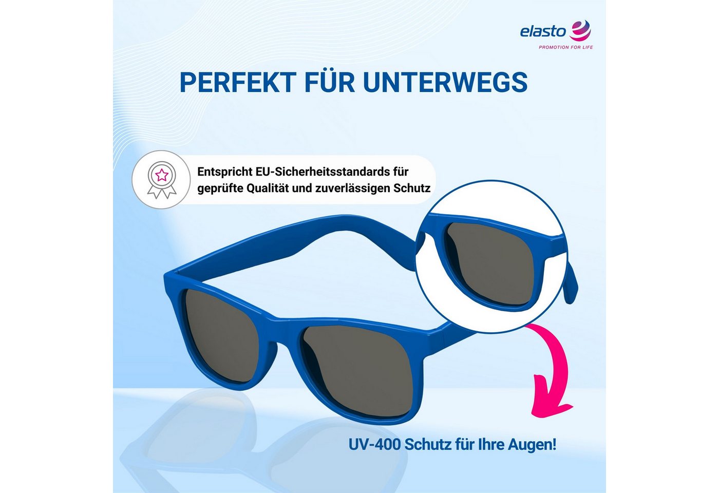 elasto Sonnenbrille BEACH Brille mit UV400 Schutz perfekt für den Sommer – Bild 4 von 5