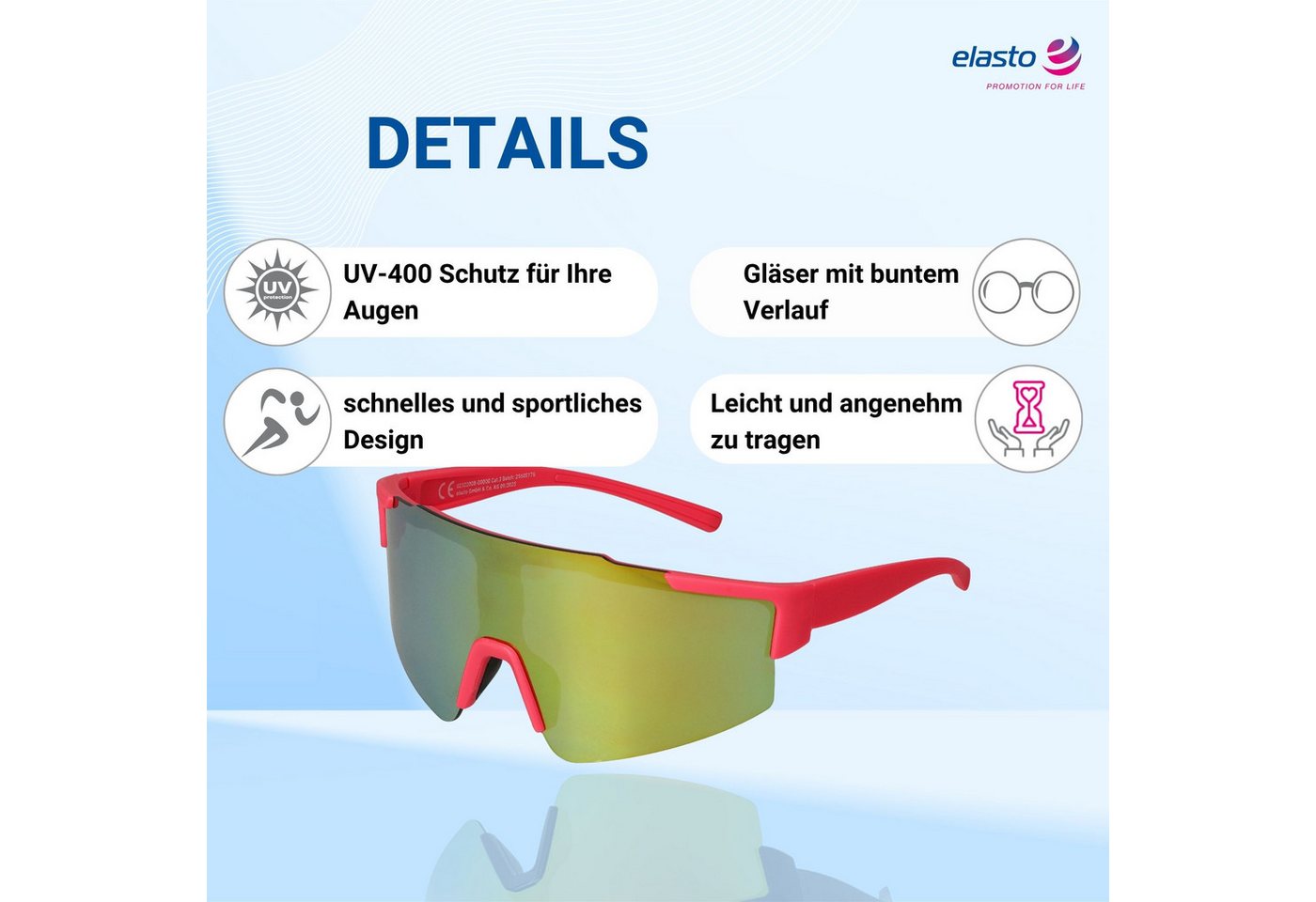 elasto Sonnenbrille "Schnelle Brille" ist das perfekte Gadget für den Sport – Bild 2 von 5