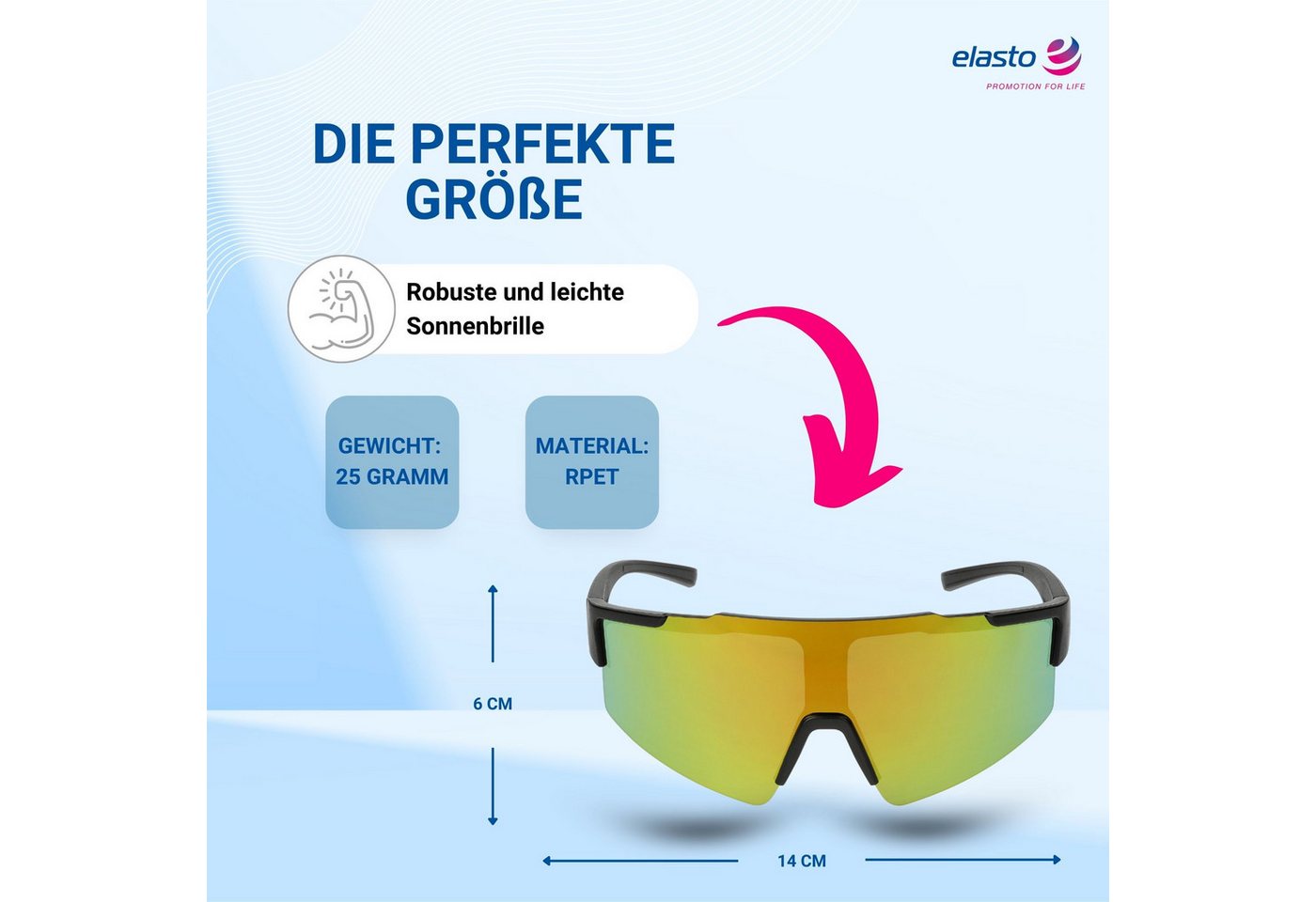 elasto Sonnenbrille "Schnelle Brille" ist das perfekte Gadget für den Sport – Bild 4 von 5