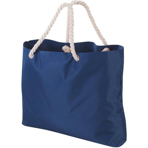 elasto Tragetasche Robuste und stabile Strandtasche "Miami Beach" groß blau