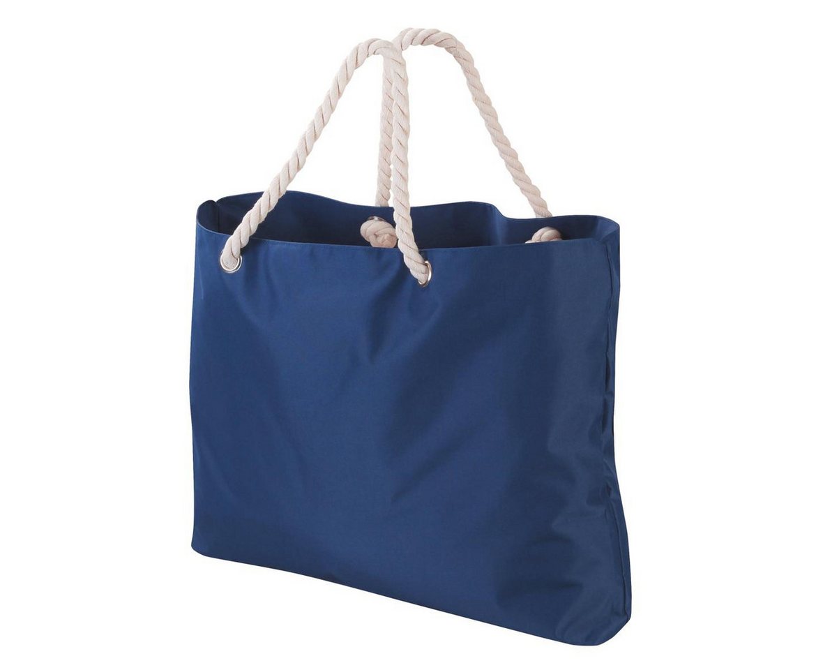elasto Tragetasche Robuste und stabile Strandtasche "Miami Beach" groß blau – Bild 3 von 5