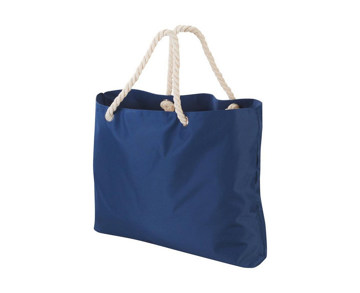 elasto Tragetasche Robuste und stabile Strandtasche "Miami Beach" groß blau – Bild 4 von 5