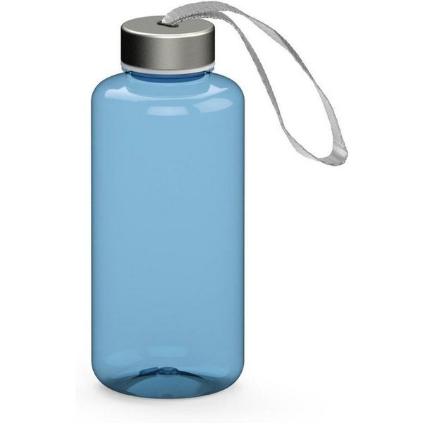 elasto Trinkflasche 1 L Wasserflasche "Pure" Tritanflasche mit Trägerband, Made in Germany, Spülmaschinenfest, Leicht zu reinigen, Sportflasche