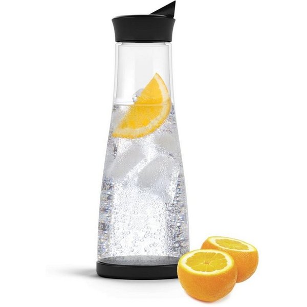 elasto Wasserkaraffe Auslaufsichere und robuste Glaskaraffe "Fresh" transparent