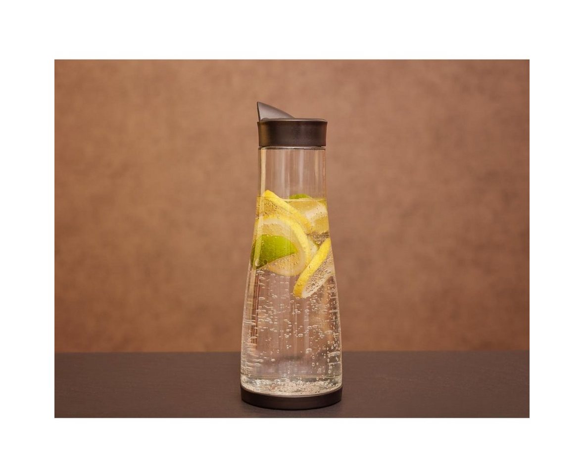 elasto Wasserkaraffe Auslaufsichere und robuste Glaskaraffe "Fresh" transparent – Bild 3 von 5