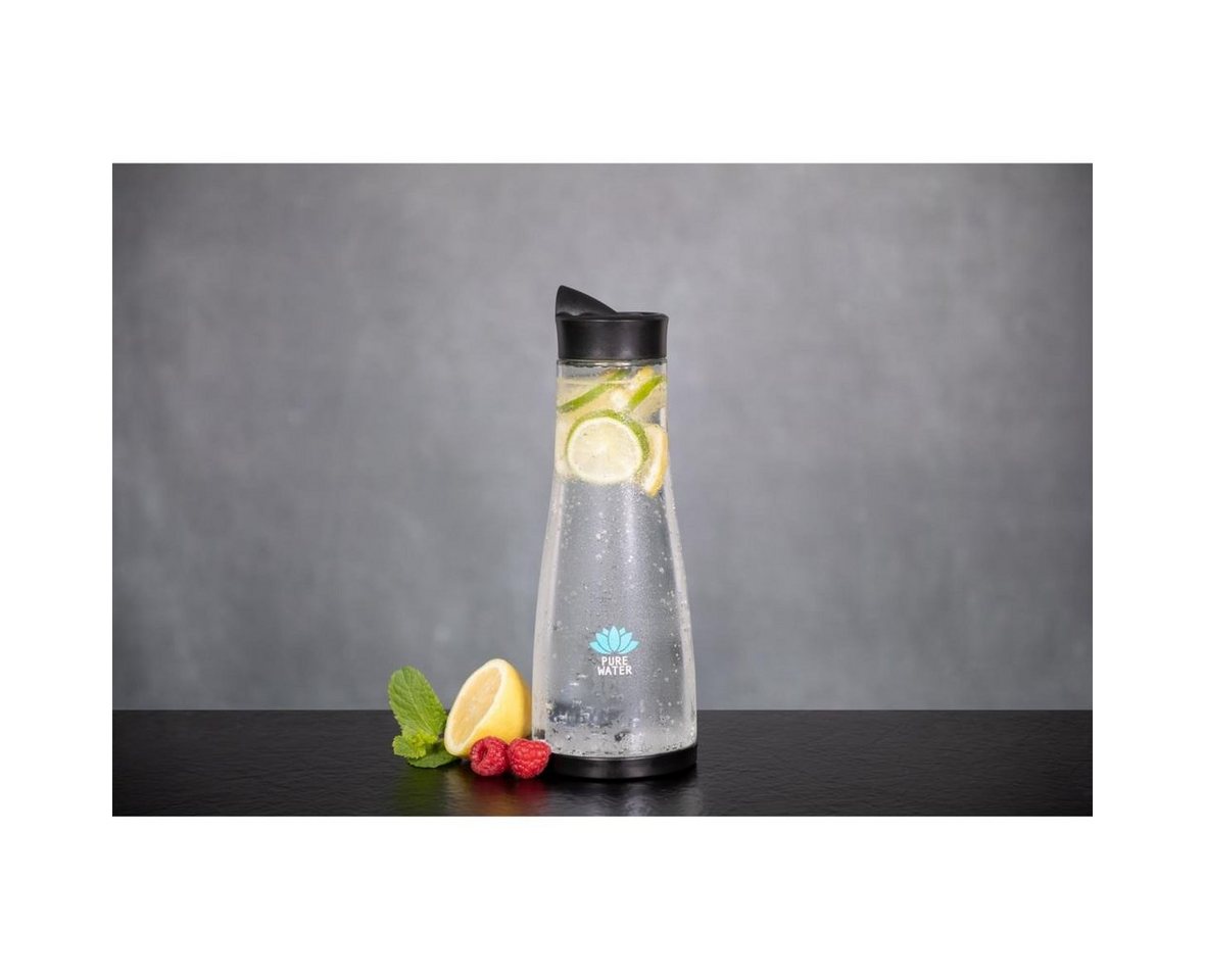 elasto Wasserkaraffe Auslaufsichere und robuste Glaskaraffe "Fresh" transparent – Bild 4 von 5