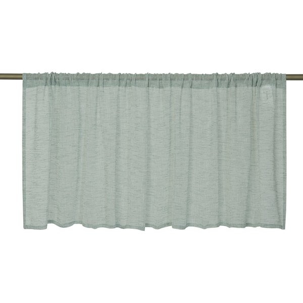 ELBERSDRUCKE Scheibengardine Bistrogardine mit Tunnel Liem mint 48 x 140 cm (1 St), Stangendurchzug, halbtransparent, Polyester, einfarbig, modern, Leinenlook, 