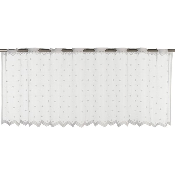 ELBERSDRUCKE Scheibengardine Bistrogardine mit Webösen Celeste weiß 45 x 160 cm (1 St), Ösen, transparent, Polyester, einfarbig, modern, Sichtschutz