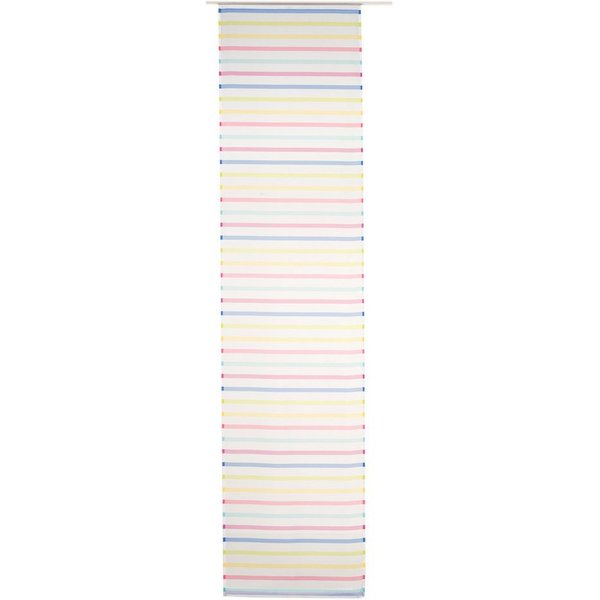 ELBERSDRUCKE Schiebegardine Schiebevorhang mit Klettband Feel Good bunt 245 x 60 cm (1 St), Klettband, transparent, Polyester, streifen, modern