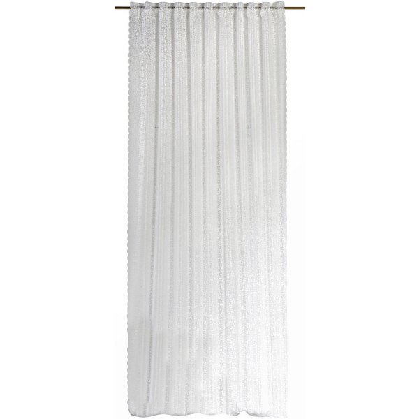 ELBERSDRUCKE Vorhang Gardine mit verdeckten Schlaufen Membran weiß 255 x 140 cm (1 St), Multifunktionsband, halbtransparent, Polyester, einfarbig, modern