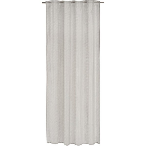 ELBERSDRUCKE Vorhang Gardine mit verdeckten Schlaufen Unisono grau 255 x 140 cm (1 St), Multifunktionsband, halbtransparent, Polyester, einfarbig, grafisch, mod