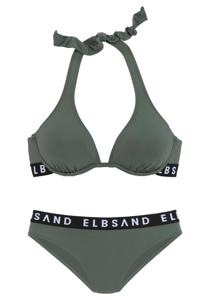 Elbsand Bügel-Bikini mit kontrastfarbenen Markenschriftzügen – Bild 2 von 5