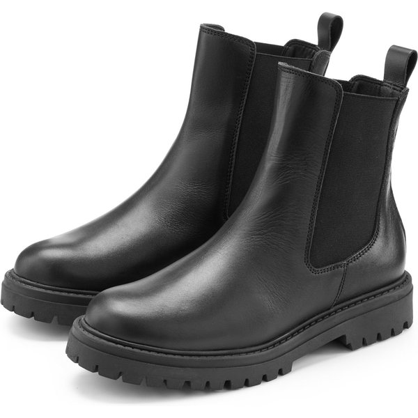 Elbsand Chelseaboots, Schlupfstiefel, Lederstiefelette, Herbststiefelette Stiefelette NEU Bikerboots aus Leder mit Stretch-Einsätzen & leichter Profilsohle