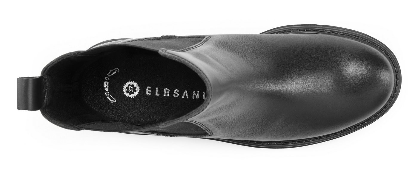 Elbsand Chelseaboots, Schlupfstiefel, Lederstiefelette, Herbststiefelette Stiefelette NEU Bikerboots aus Leder mit Stretch-Einsätzen & leichter Profilsohle – Bild 4 von 5