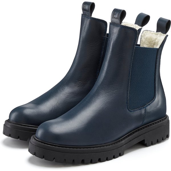 Elbsand Chelseaboots, Stiefel, Boots, Winterstiefel, Schlupfstiefel Stiefelette aus Leder mit Warmfutter, Lederstiefelette