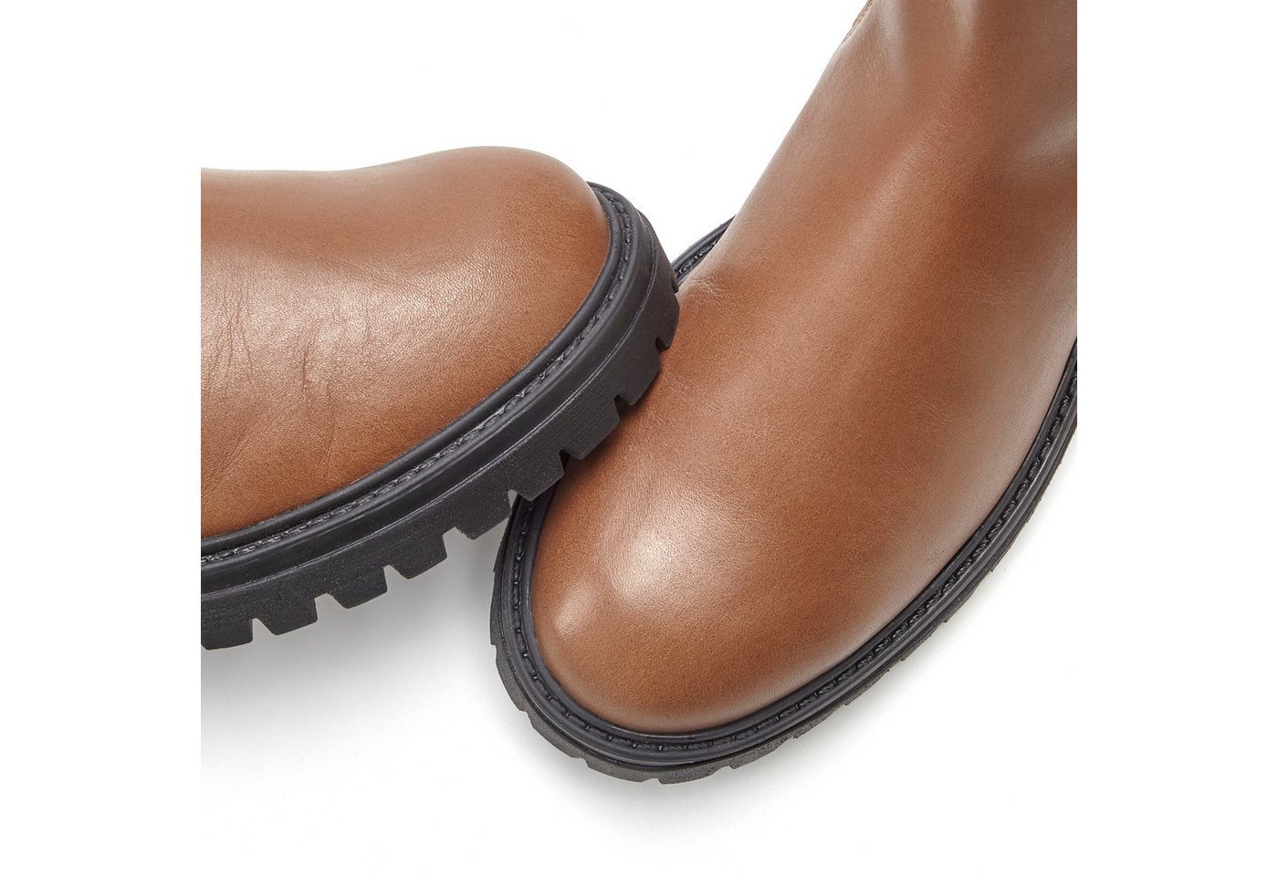 Elbsand Chelseaboots, Schlupfstiefel, Bikerboots, Herbststiefelette Stiefelette aus Leder mit Stretch-Einsätzen, Lederstiefelette – Bild 4 von 5