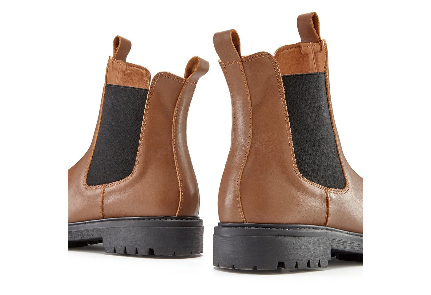 Elbsand Chelseaboots, Schlupfstiefel, Bikerboots, Herbststiefelette Stiefelette aus Leder mit Stretch-Einsätzen, Lederstiefelette – Bild 5 von 5