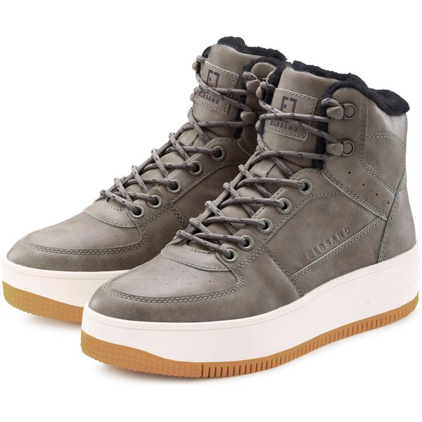 Elbsand Freizeitschuh, Halbschuh, High Top Sneaker, Turnschuh, Schnürschuh Sneaker Schnürhalbschuh mit kuscheligem Warmfutter