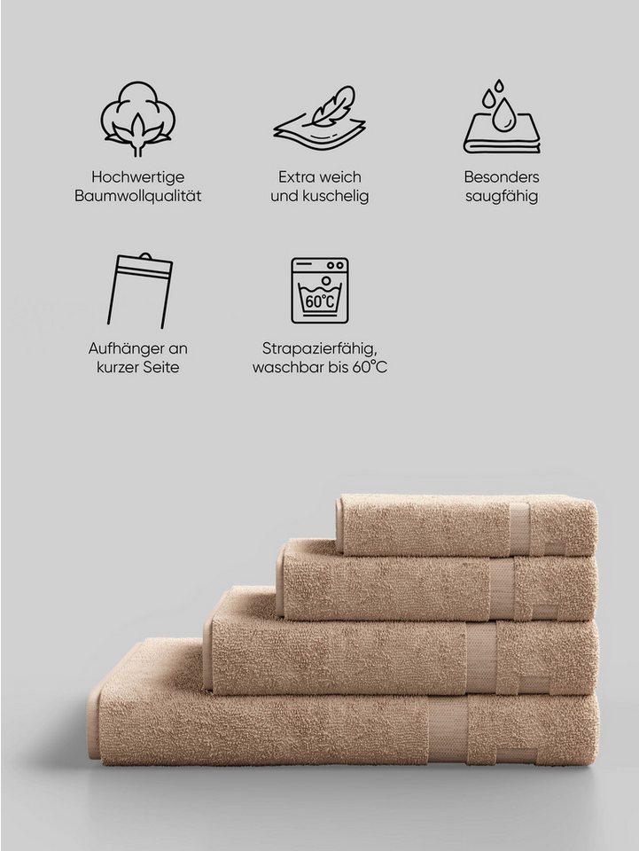 Elbsand Home Handtücher, 100% Baumwolle, extra weich, besonders saugfähig – Bild 2 von 5