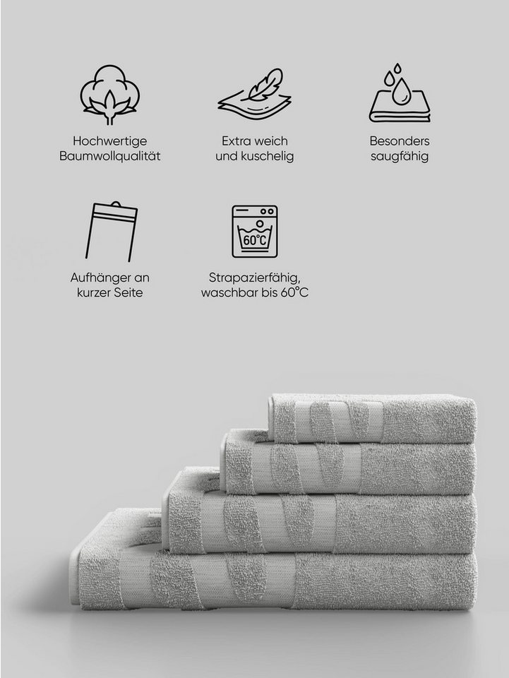 Elbsand Home Handtücher, 100% Baumwolle, extra weich, besonders saugfähig – Bild 2 von 5