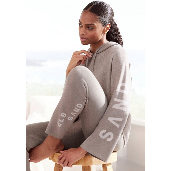 Elbsand Hoodie Strickpullover mit eingestricktem Logo, Loungewear