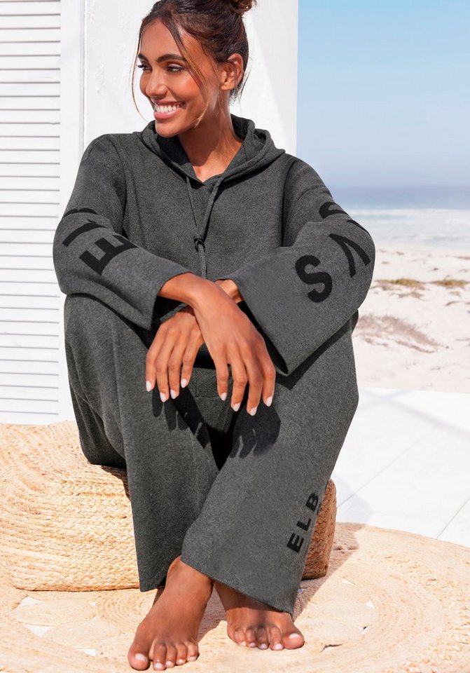 Elbsand Kapuzenpullover mit Logostickerei, Loungewear – Bild 3 von 5