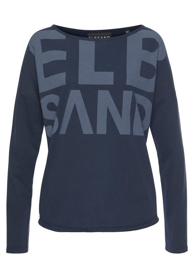Elbsand Langarmshirt Niola mit großem Frontprint, Longsleeve aus Baumwoll-Mix, sportlich-casual – Bild 2 von 5