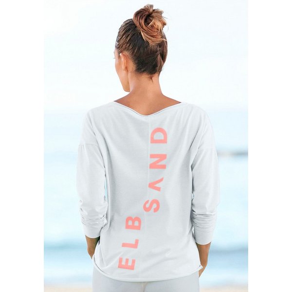 Elbsand Langarmshirt Raina mit Logoprint hinten, Longsleeve aus Baumwoll-Mix