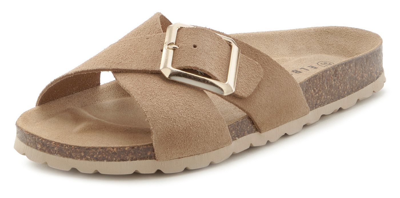 Elbsand Mule, Sandale, offener Schuh, Sommerschuh, Lederpantolette Pantolette aus hochwertigem Leder mit weichem Korkfußbett – Bild 2 von 5