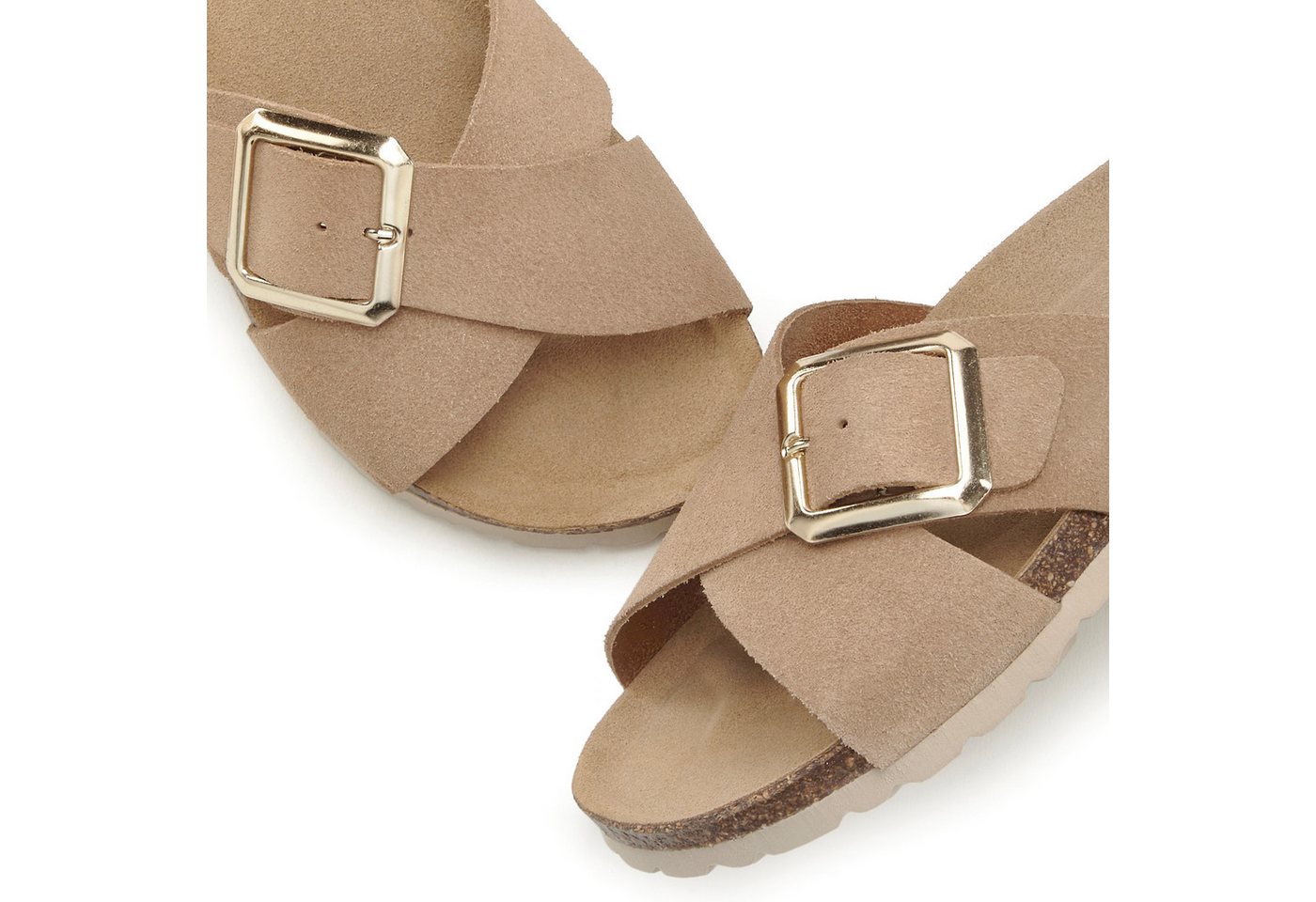 Elbsand Mule, Sandale, offener Schuh, Sommerschuh, Lederpantolette Pantolette aus hochwertigem Leder mit weichem Korkfußbett – Bild 4 von 5