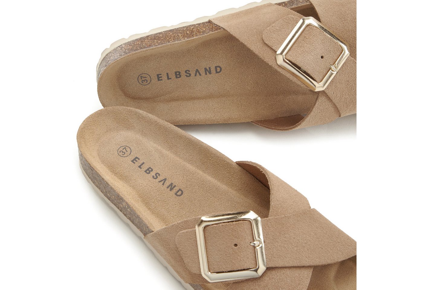 Elbsand Mule, Sandale, offener Schuh, Sommerschuh, Lederpantolette Pantolette aus hochwertigem Leder mit weichem Korkfußbett – Bild 5 von 5