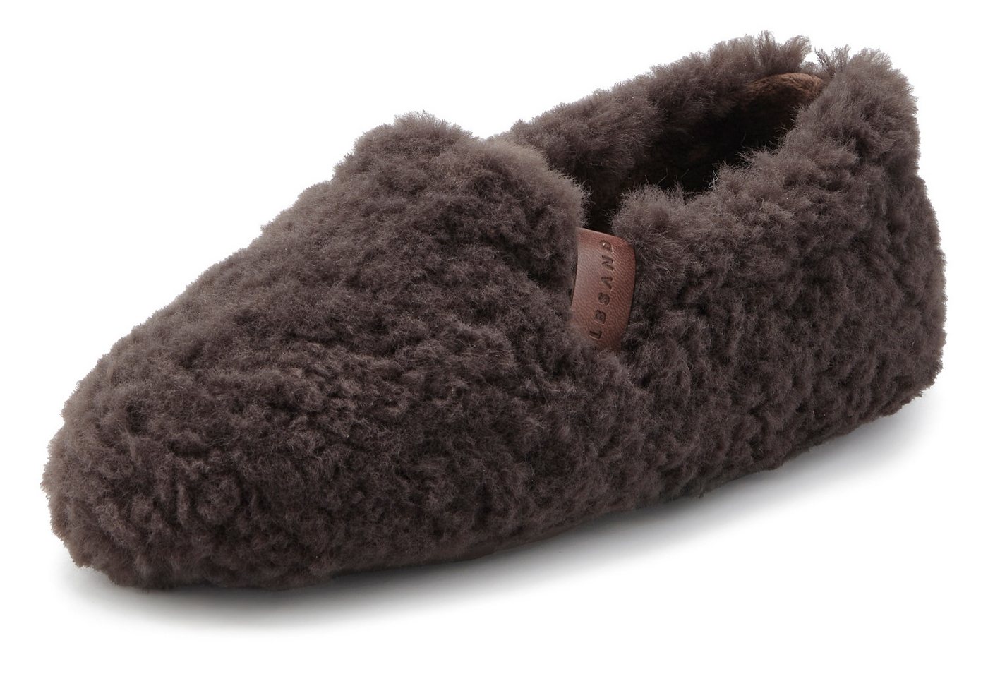 Elbsand Pantolette, Pantoffel, Hüttenschuh Hausschuh mit kuscheligem Fellimitat – Bild 2 von 5