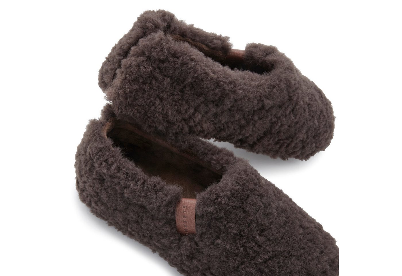 Elbsand Pantolette, Pantoffel, Hüttenschuh Hausschuh mit kuscheligem Fellimitat – Bild 5 von 5