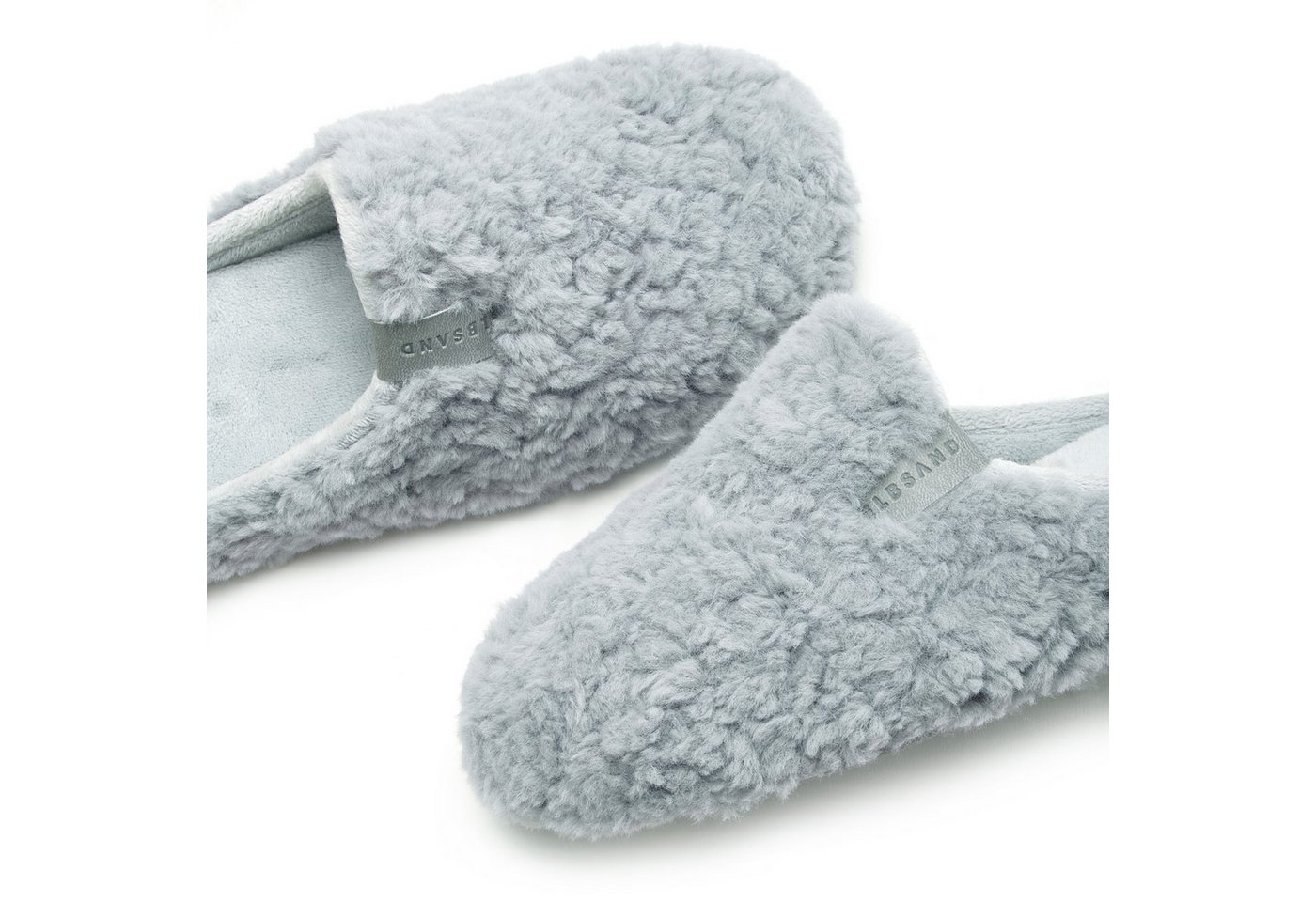 Elbsand Pantolette, Pantoffel, Mule Hausschuh mit kuscheligem Fellimitat – Bild 4 von 5